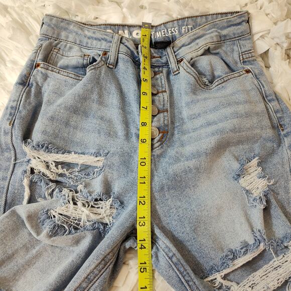 S.O.N.G. BUTTON FLY DESTROYED JEANS TIMELESS FIT WOMEN'S 28 RIPPED DISTRESSED - Picture 11 of 13